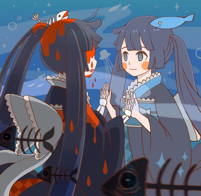 mikotsuhime and jiiya (funamusea and 1 more) drawn by tz_(maomituanzi)
