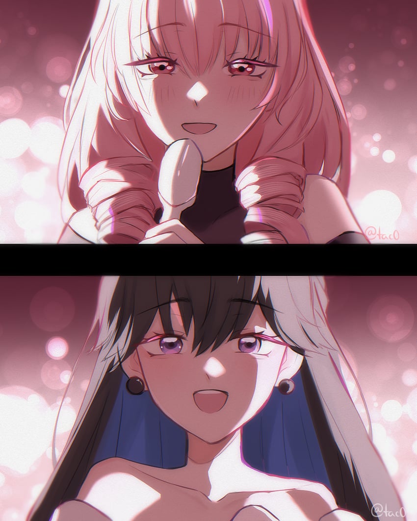 selena and ayla (punishing: gray raven and 1 more) drawn by tacowo