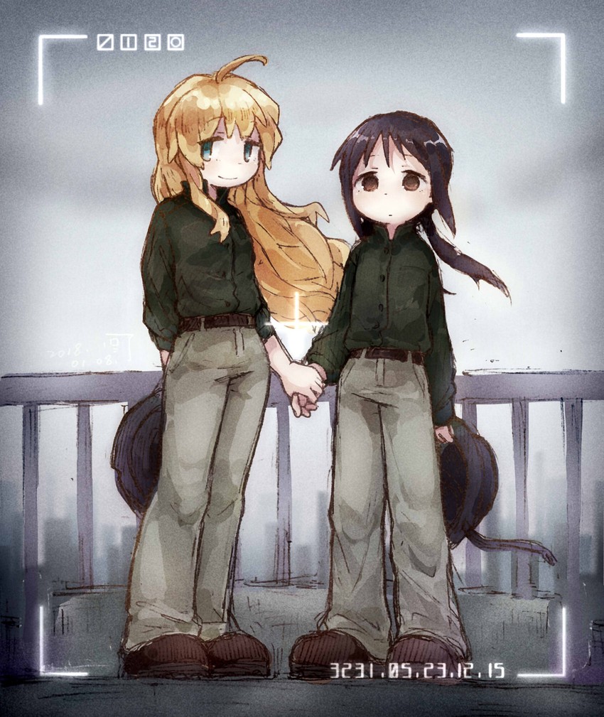 chito and yuuri (shoujo shuumatsu ryokou) drawn by 500_ml_beaker