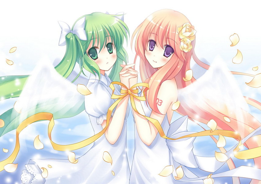 hatsune miku and megurine luka (vocaloid) drawn by rie_(reverie)