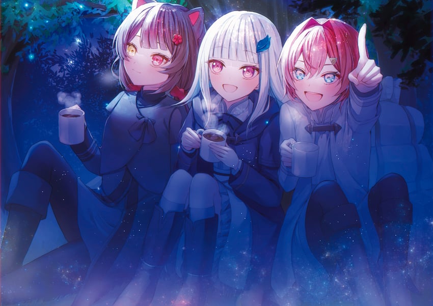 lize helesta, ange katrina, and inui toko (nijisanji and 1 more) drawn by aryuma772