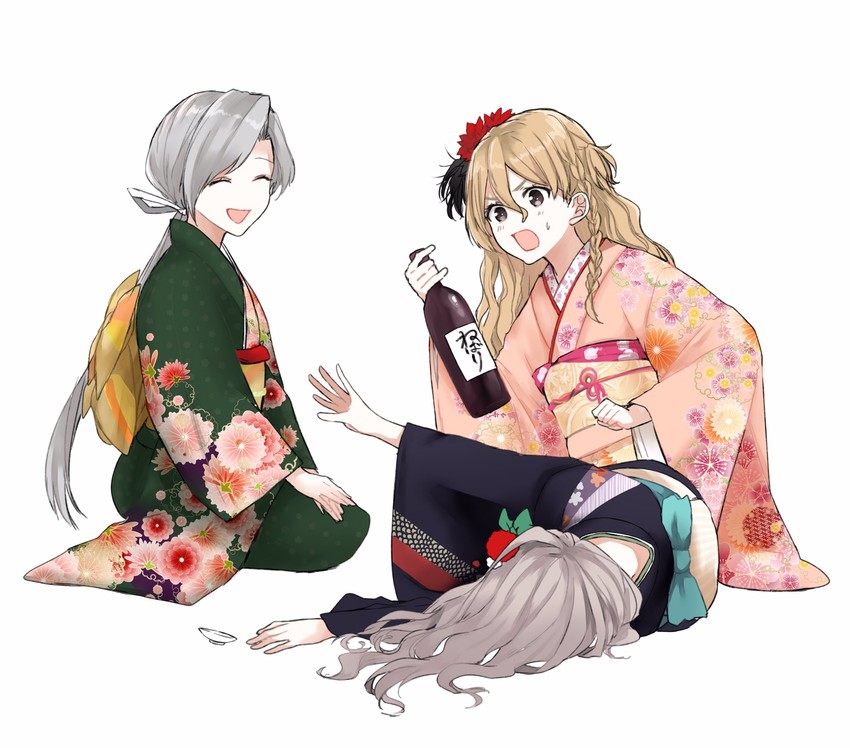 pola, zara, and chitose (kantai collection) drawn by morinaga_miki