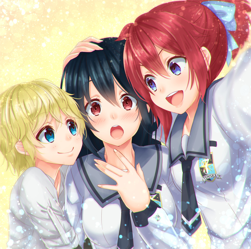 washinomiya koori, yasaka hitsugi, and al (phantasy star and 1 more) drawn by nyanmaru_(ememing)