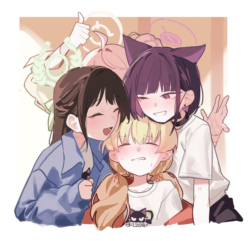 kazusa, natsu, airi, and yoshimi (blue archive) drawn by fataaa