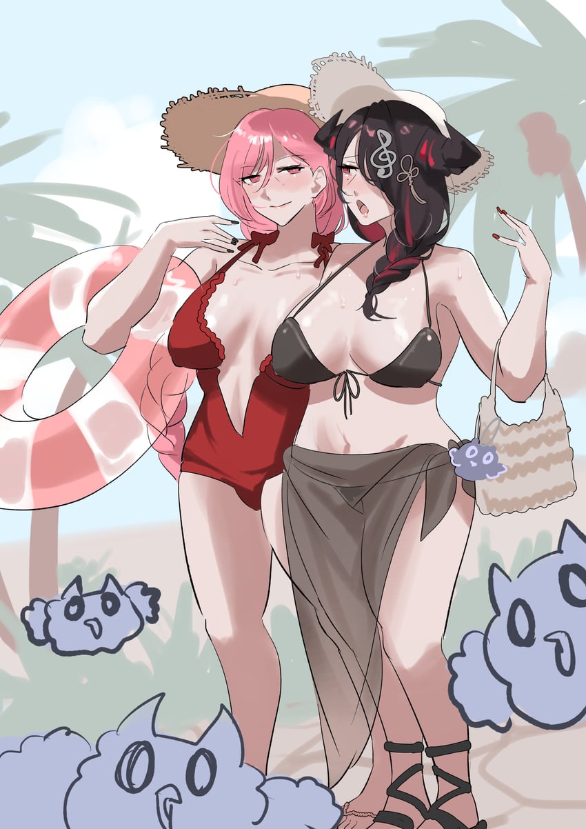 jailbird, mamarissa, and mama mori (hololive and 1 more) drawn by set7