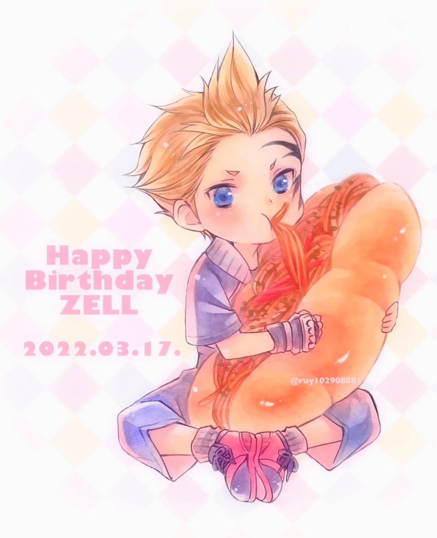 zell dincht (final fantasy and 1 more) drawn by ruy