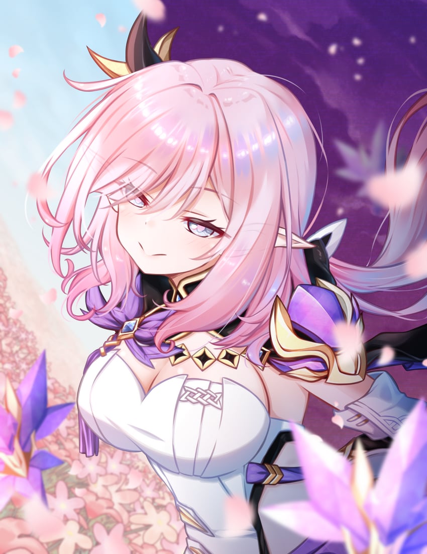 elysia (honkai and 1 more) drawn by knine_(platinatelier)