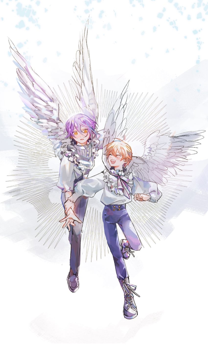 tenma tsukasa and kamishiro rui (project sekai) drawn by ababuababeababa