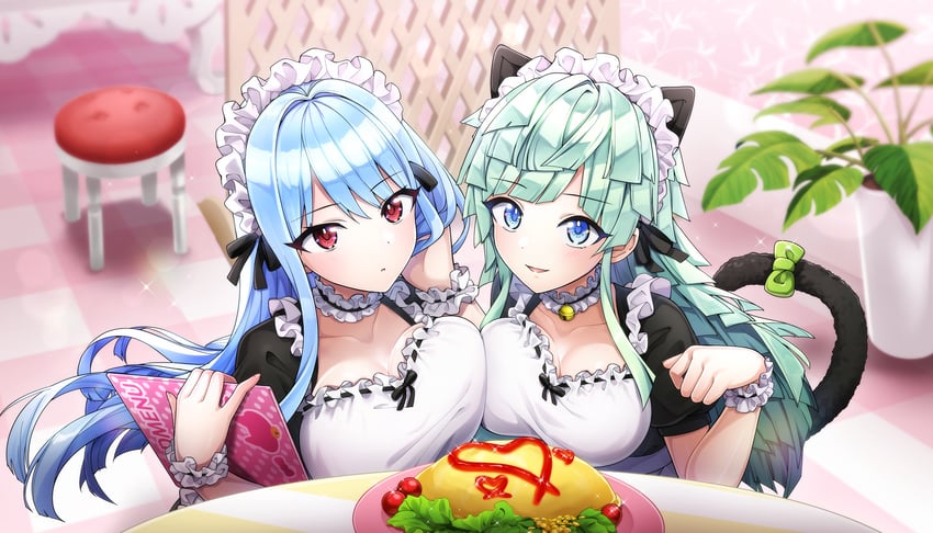 nayuki hiori and selena lewis (dolphin wave) drawn by ootomo_takuji