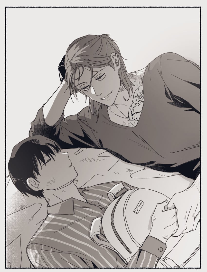 park moo-hyun and kim jaehee (eoduun badaui deungbul-i doeeo) drawn by sharks_line2
