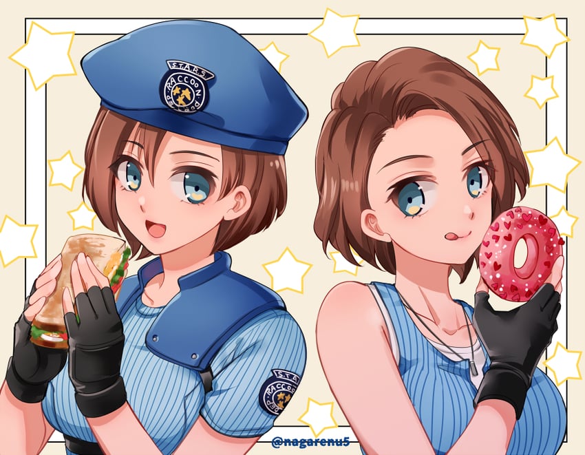 jill valentine (resident evil and 3 more) drawn by nagare