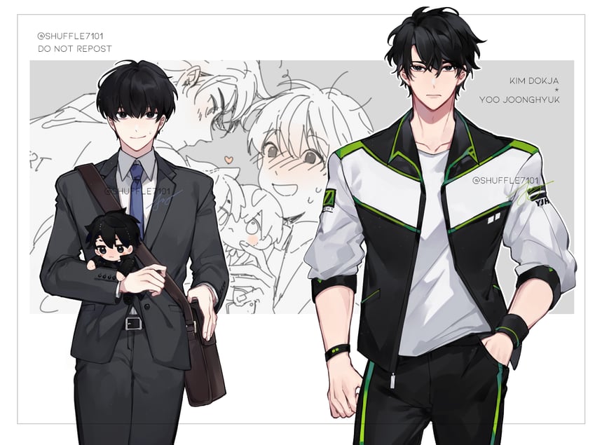 kim dokja and yoo joonghyuk (omniscient reader's viewpoint) drawn by soya_(shuffle)