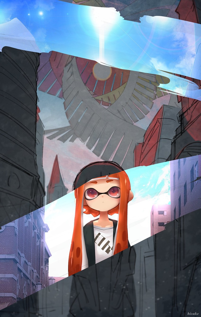 inkling player character, inkling girl, kaori, and galeem (splatoon and 1 more) drawn by kashu_(hizake)