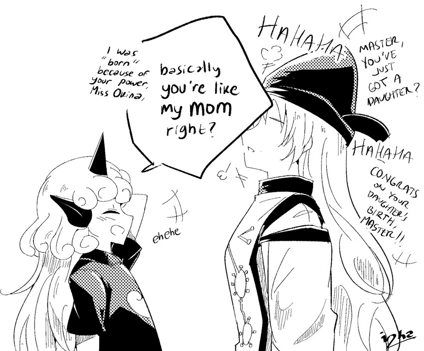 matara okina and komano aunn (touhou) drawn by izha_(seisfleur)