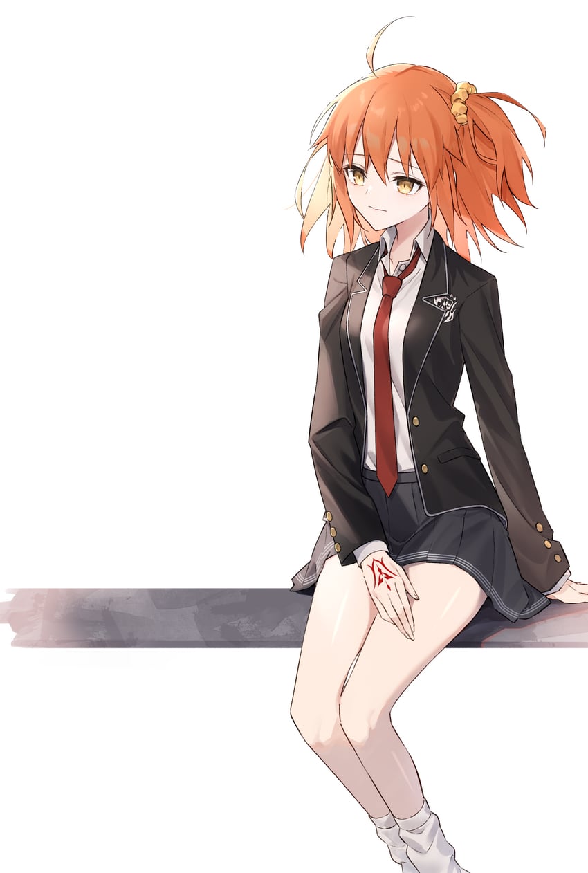 fujimaru ritsuka (fate and 1 more) drawn by pttyr