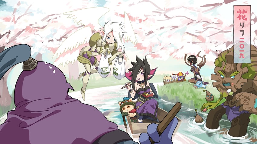 lulu, poppy, tristana, morgana, teemo, and 5 more (league of legends) drawn by hiyari_(hiyarilol)