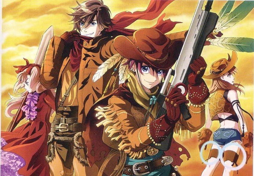 yulie ahtreide, raquel applegate, jude maverick, and arnaud g. vasquez (wild arms and 1 more) drawn by ooba_wakako