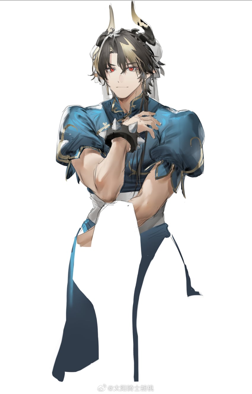 chun-li and chongyue (arknights and 1 more) drawn by kurumi_(recycllamo)
