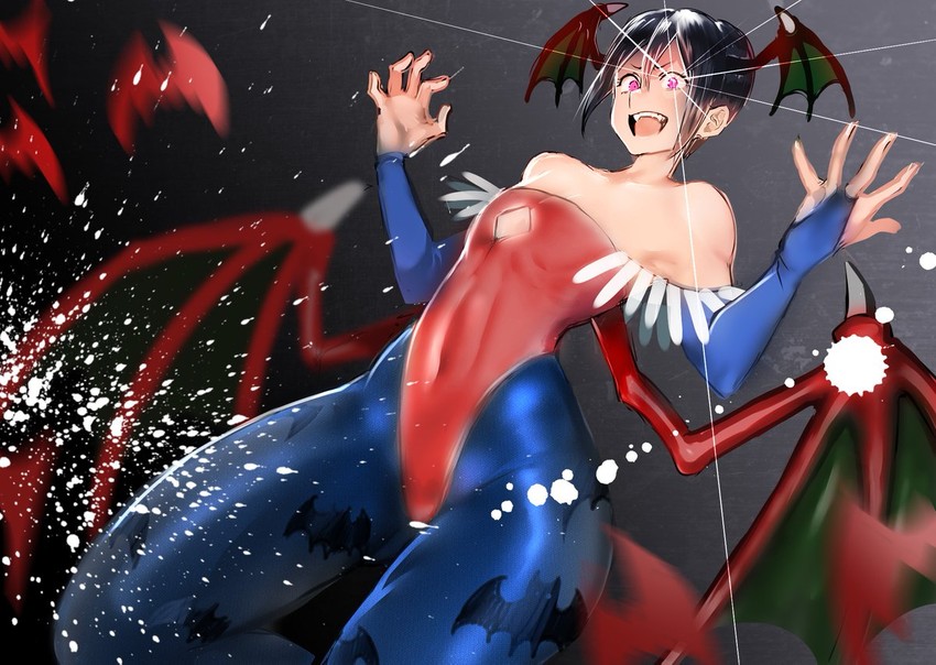 han juri and lilith (street fighter and 2 more) drawn by eye_(mememem)