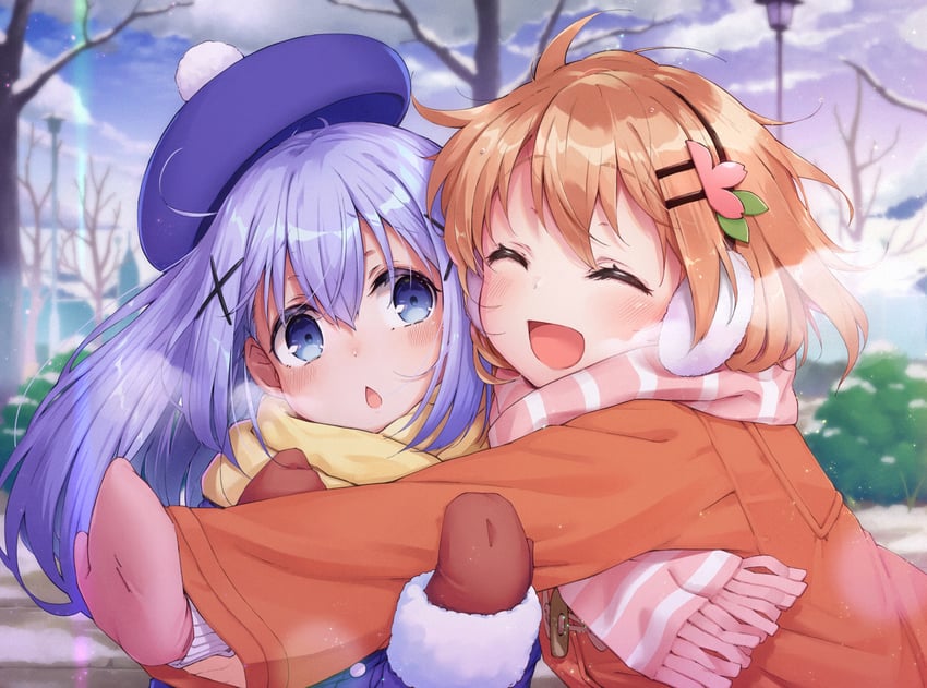kafuu chino and hoto cocoa (gochuumon wa usagi desu ka?) drawn by kasehk