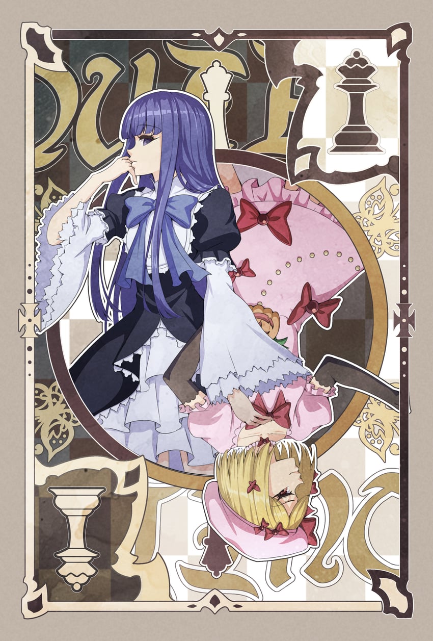 frederica bernkastel and lambdadelta (umineko no naku koro ni) drawn by midorin_567