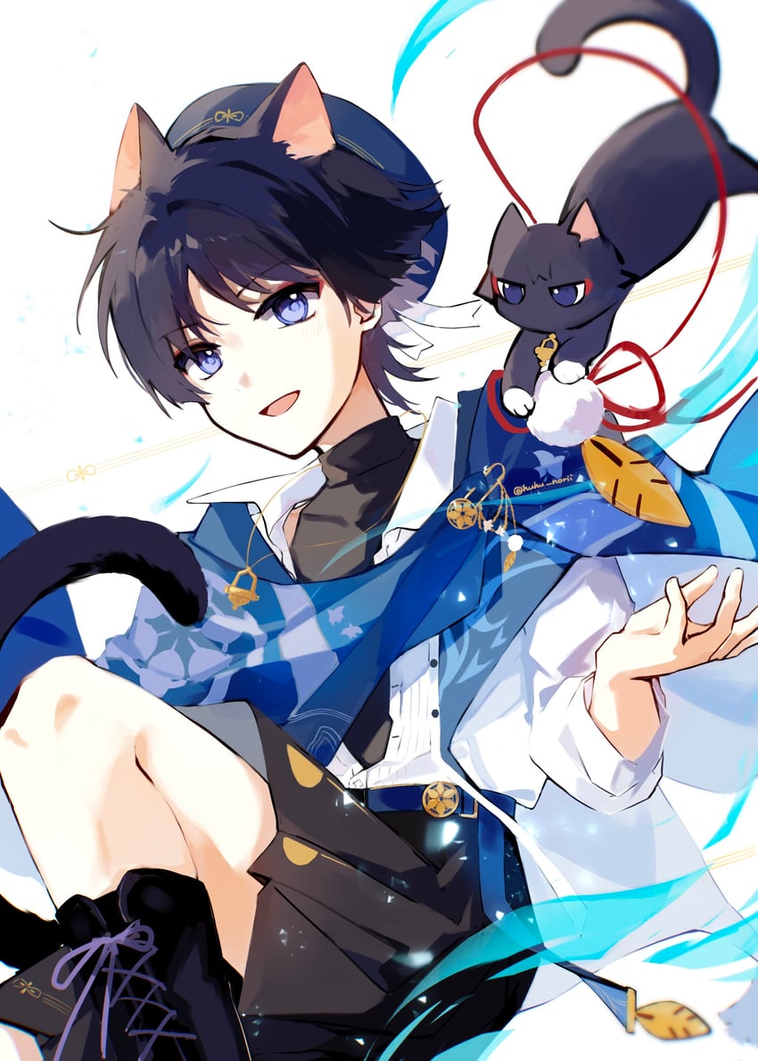 wanderer and scaramouche (genshin impact) drawn by huhu_norii