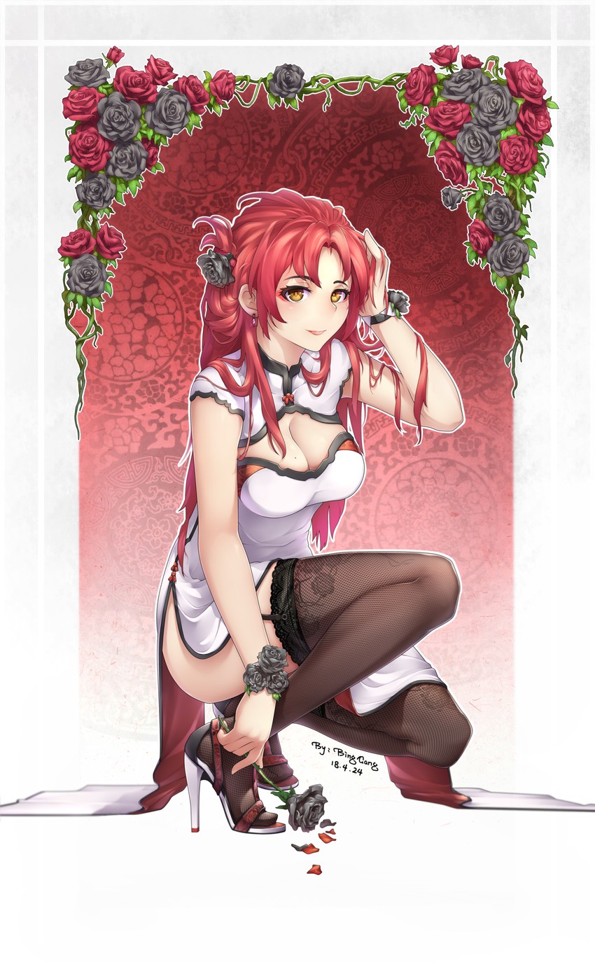 murata himeko (honkai and 1 more) drawn by bing_gang