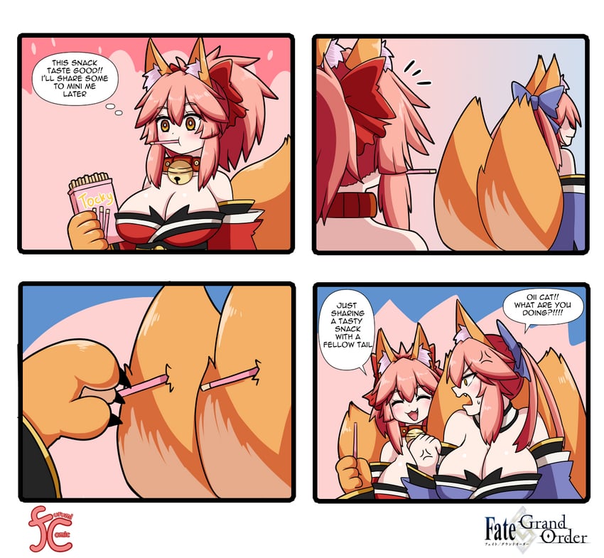 tamamo, tamamo no mae, and tamamo cat (fate and 1 more) drawn by keita_naruzawa