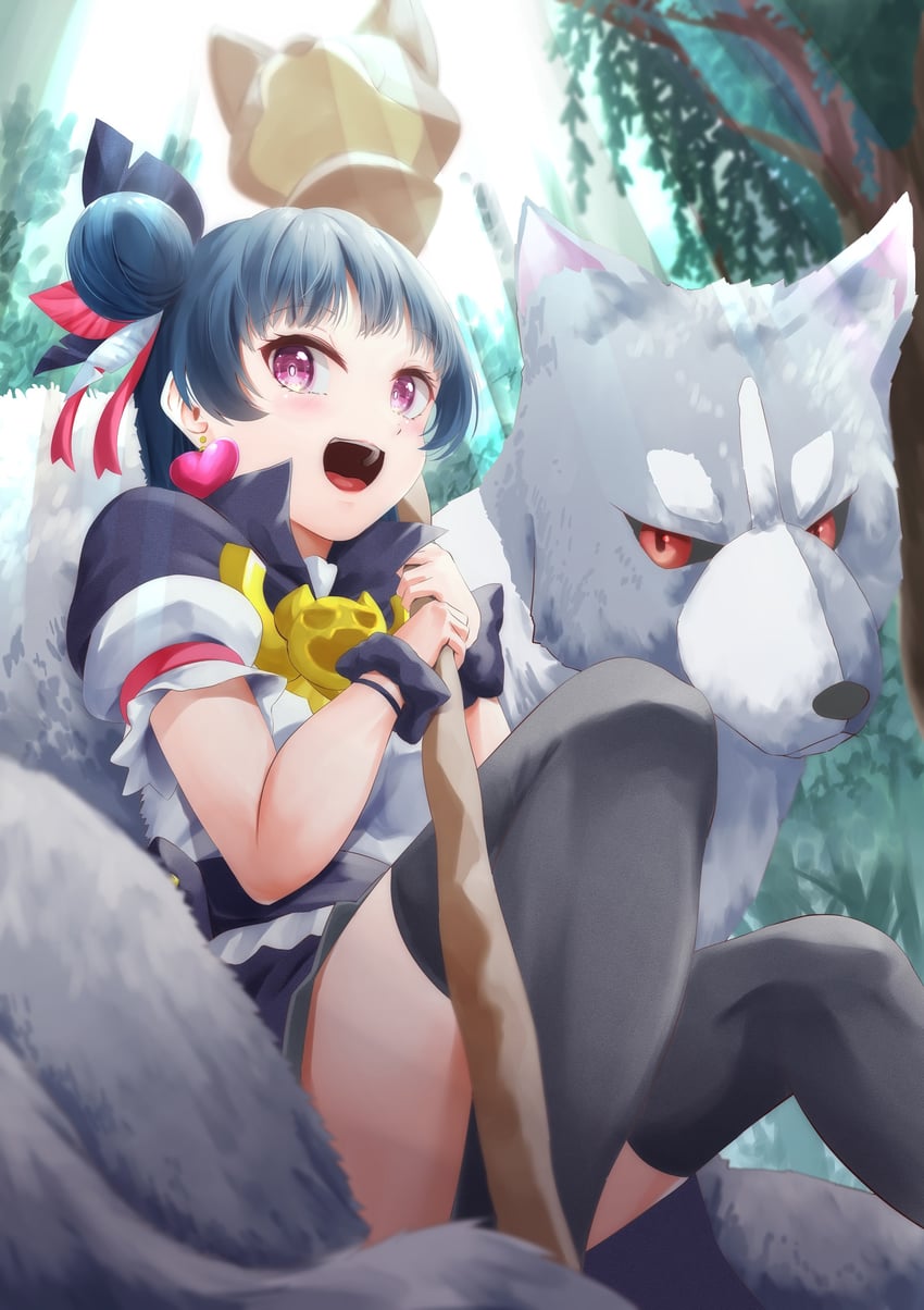 tsushima yoshiko, yohane, and lailaps (love live! and 2 more) drawn by hayaoki_(asagi-iro_seishun-bu)