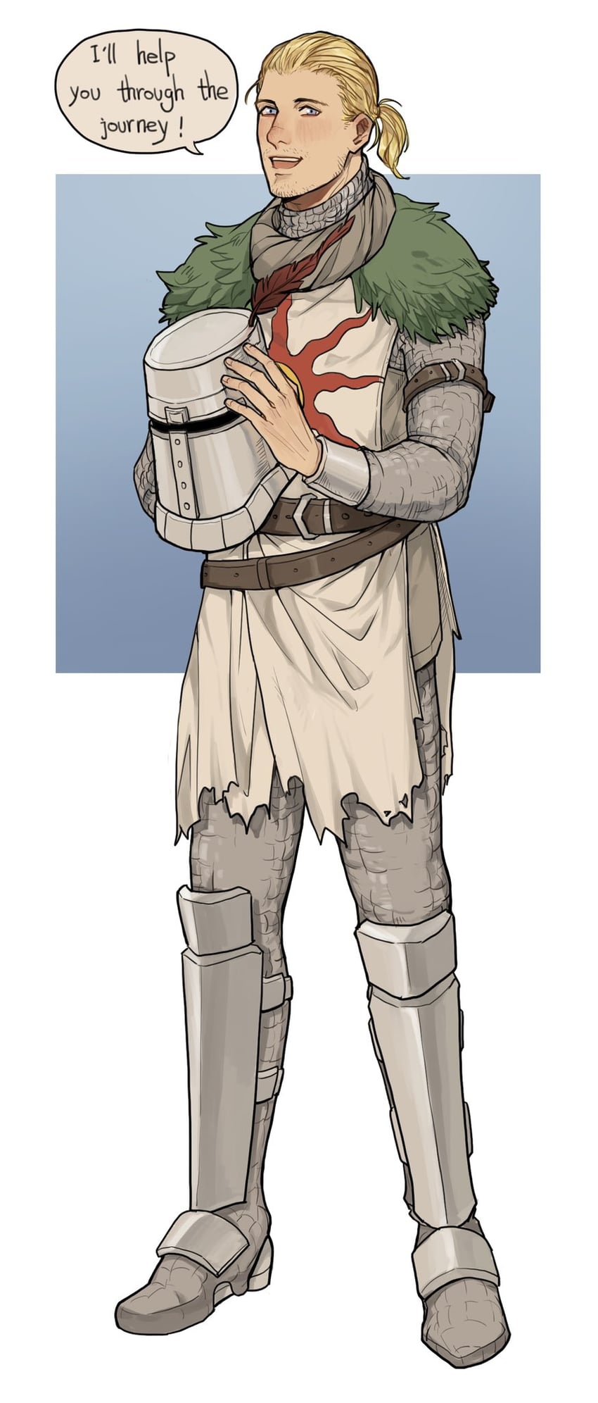 solaire of astora (dark souls and 1 more) drawn by tworain_w