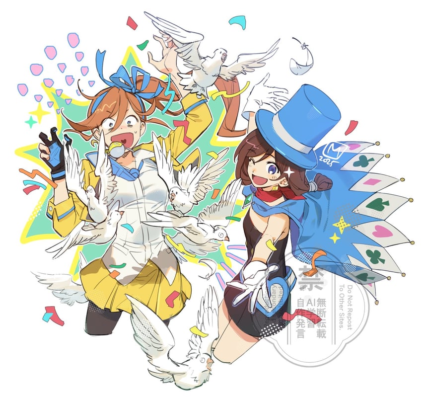 trucy wright and athena cykes (ace attorney and 1 more) drawn by dododongi