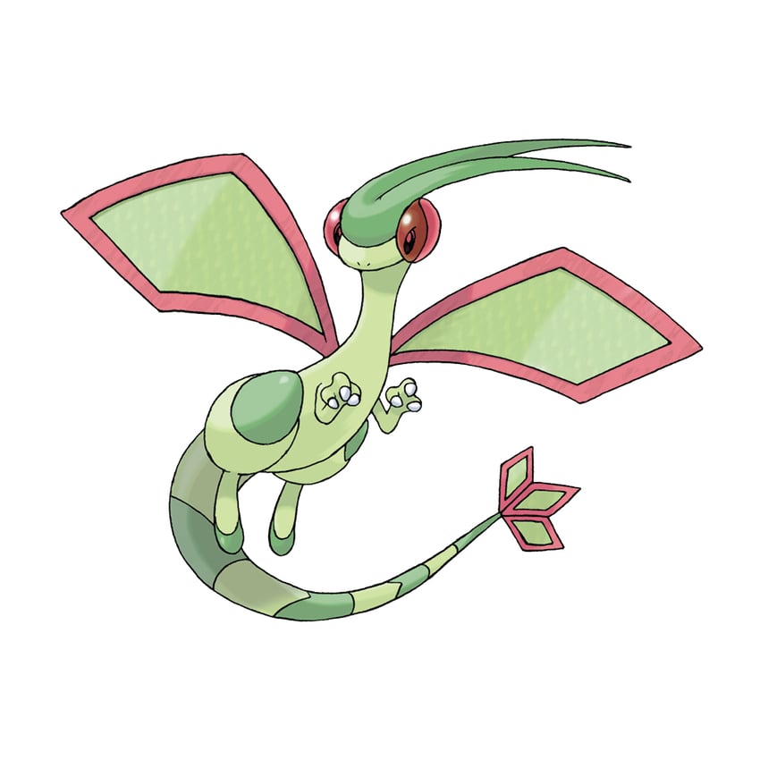 flygon (pokemon and 1 more) drawn by sugimori_ken