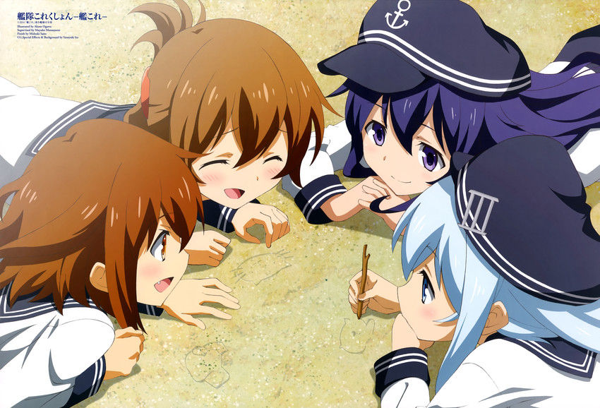 hibiki, inazuma, ikazuchi, and akatsuki (kantai collection and 1 more) drawn by ogawa_akane