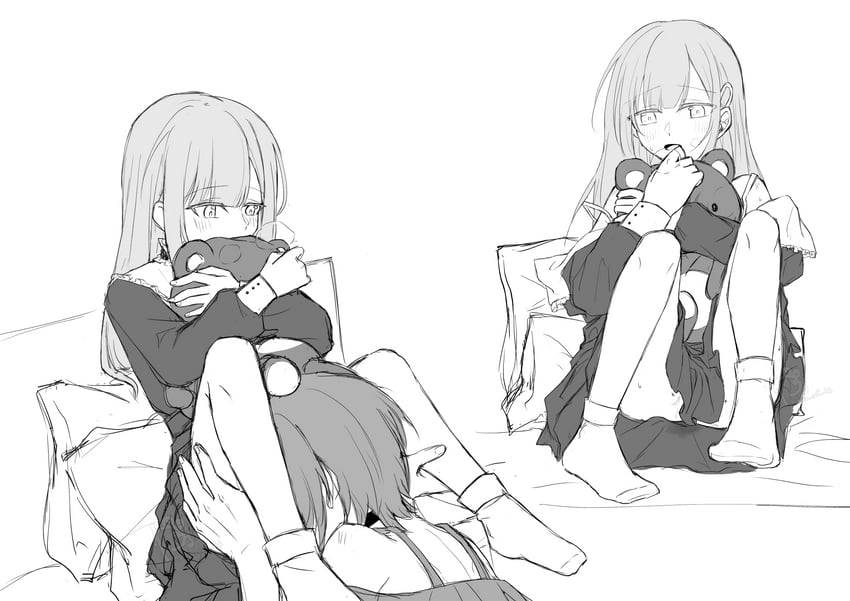 wakaba mutsumi and yuutenji nyamu (bang dream! and 1 more) drawn by kaeru_(kaeee41917105)