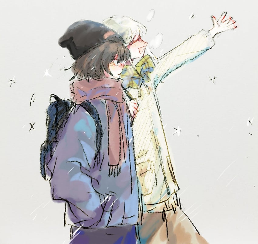 enraku tsubakura and houlen yabusame (len'en) drawn by mxx33