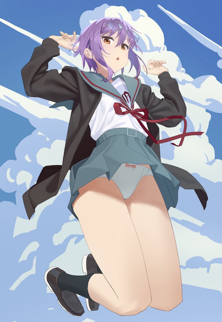 nagato yuki (suzumiya haruhi no yuuutsu) drawn by leo_liao323