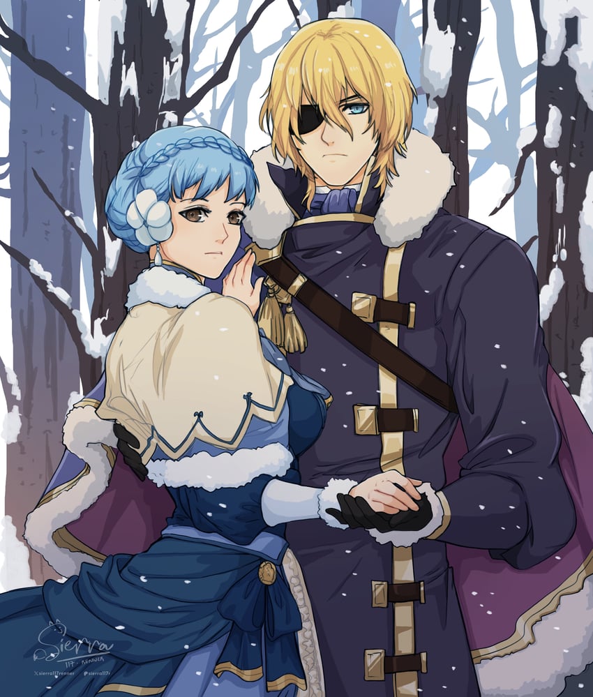 dimitri alexandre blaiddyd, marianne von edmund, berkut, and rinea (fire emblem and 2 more) drawn by sierra117renner