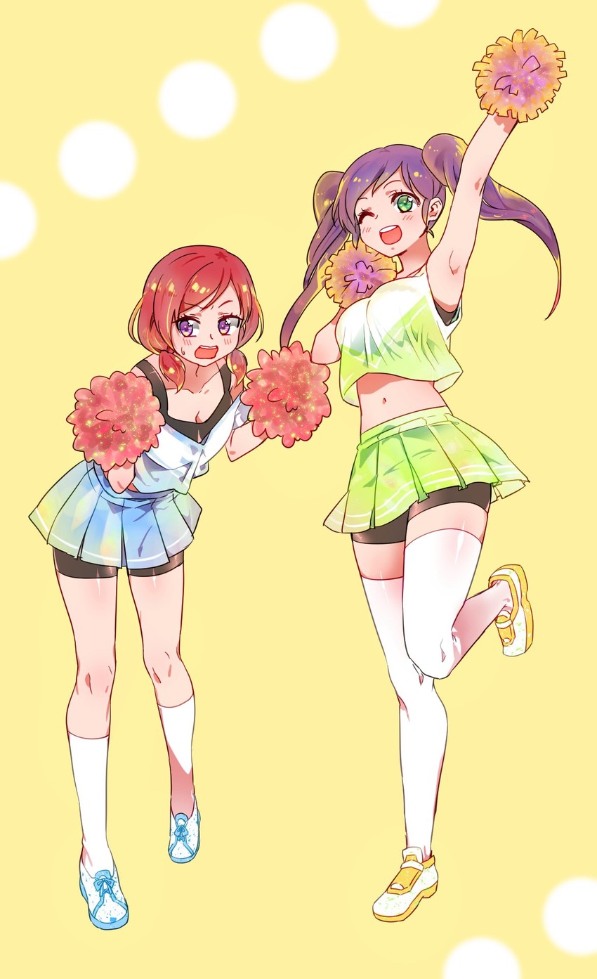 nishikino maki and tojo nozomi (love live! and 1 more) drawn by taka8033