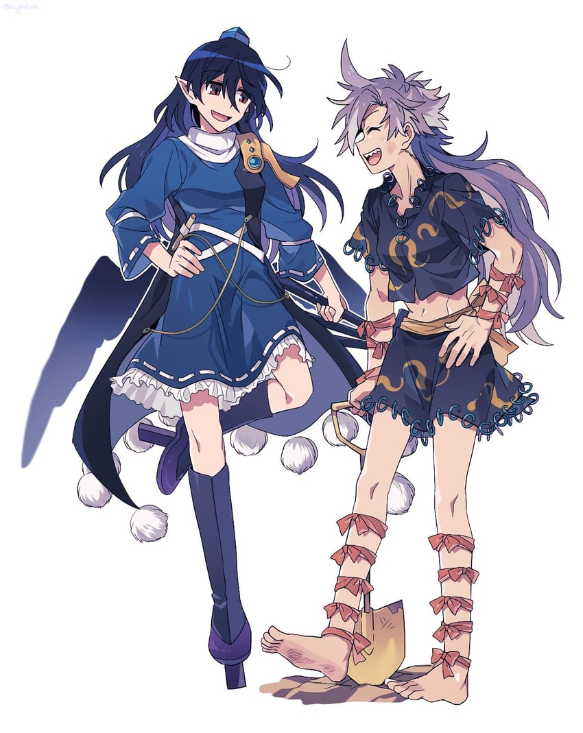 iizunamaru megumu and himemushi momoyo (touhou) drawn by re_ghotion