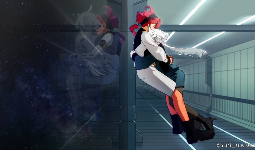 suletta mercury and miorine rembran (gundam and 1 more) drawn by yurisuki00