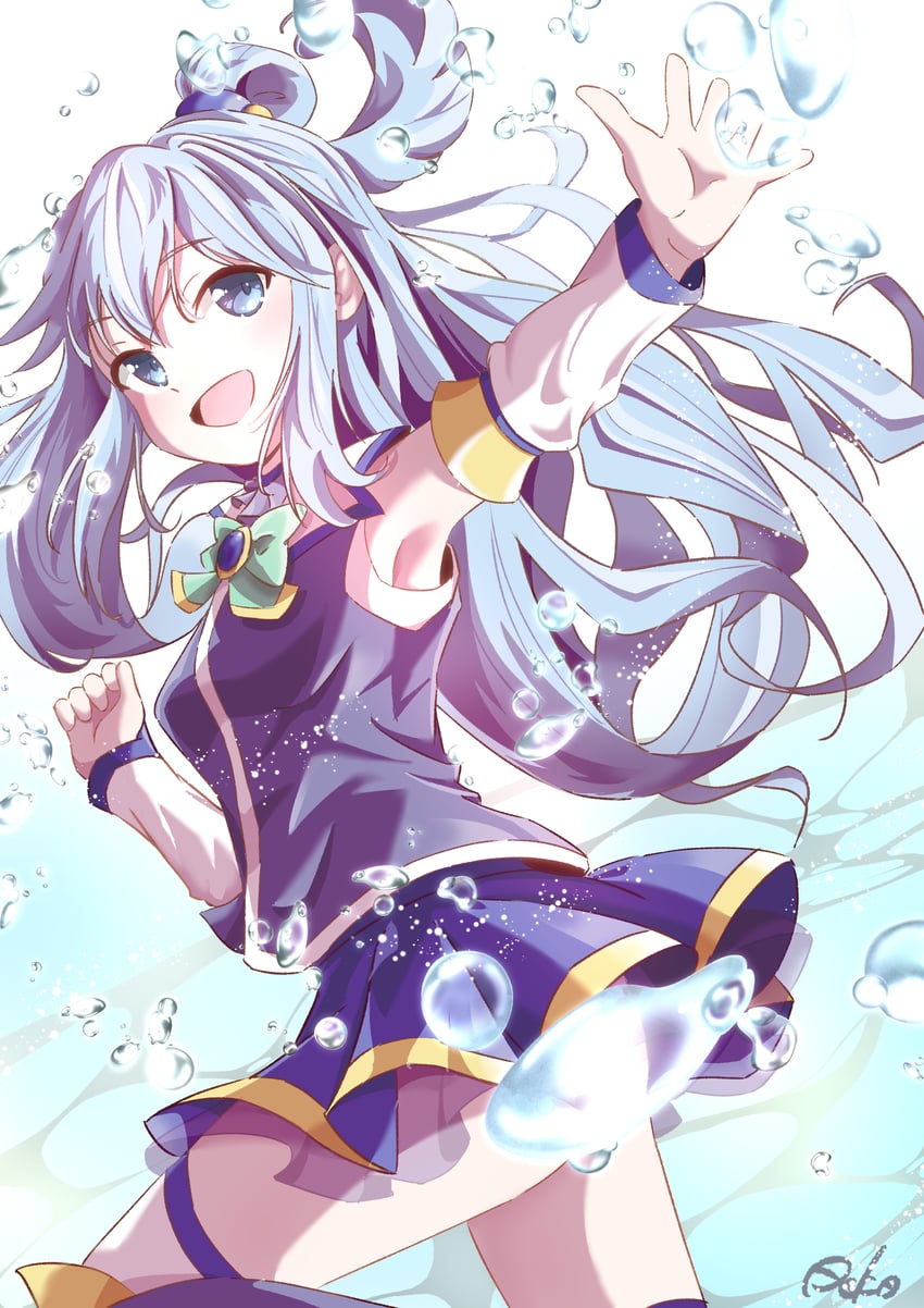 aqua (kono subarashii sekai ni shukufuku wo!) drawn by asuka_(pixiv82529874)