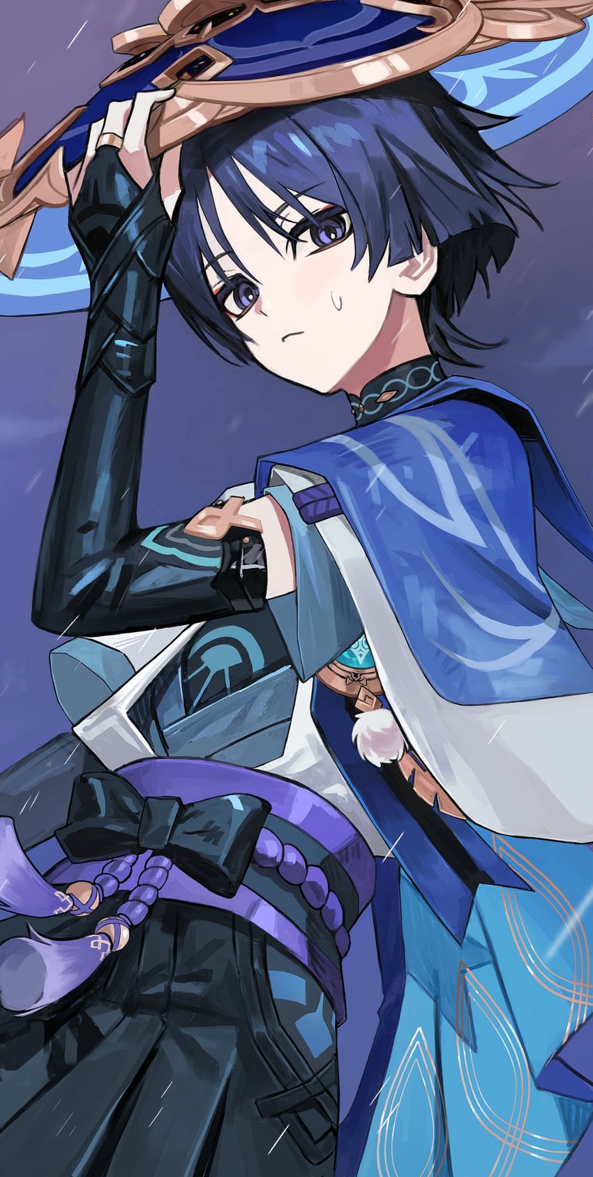 scaramouche and wanderer (genshin impact) drawn by toria_(toriaa_27)