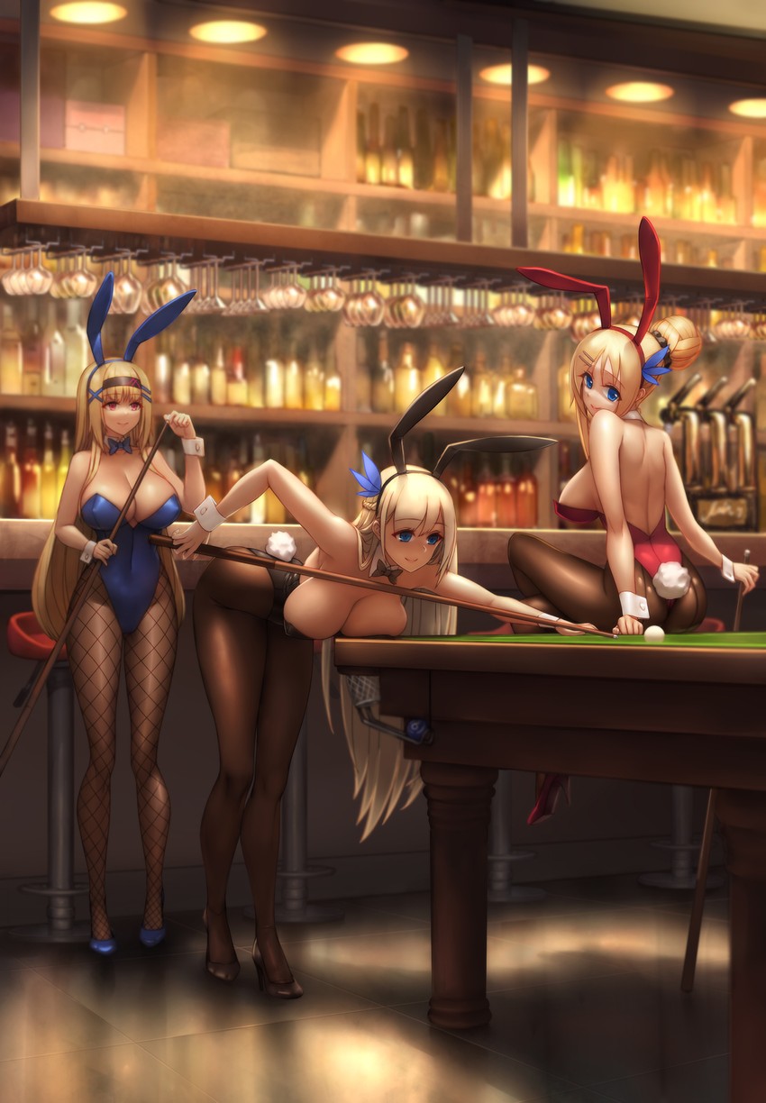 lexington, saratoga, and constellation (warship girls r) drawn by qingmingtongzi