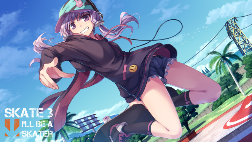 yuzuki yukari (vocaloid and 2 more) drawn by flask_(pandora)