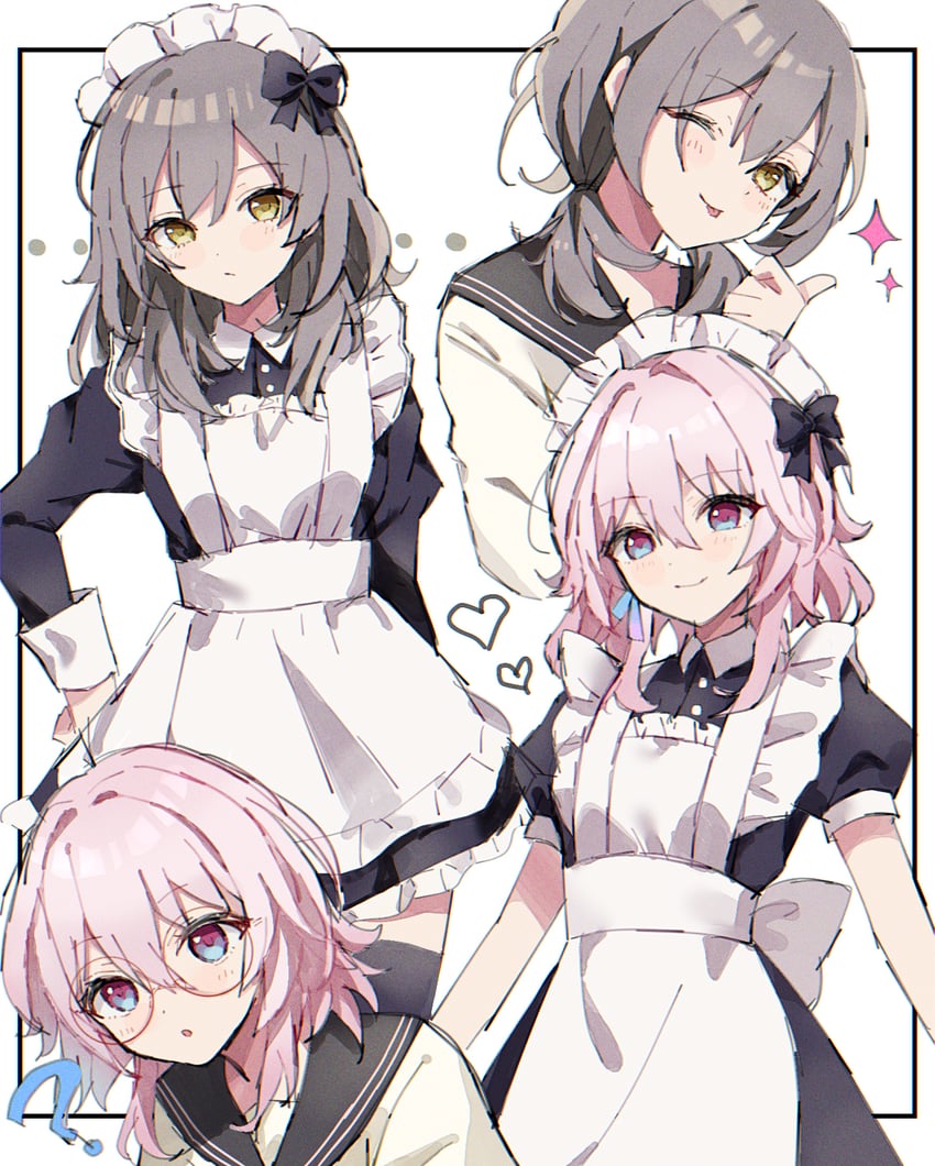 trailblazer, stelle, and march 7th (honkai and 1 more) drawn by anaketsu