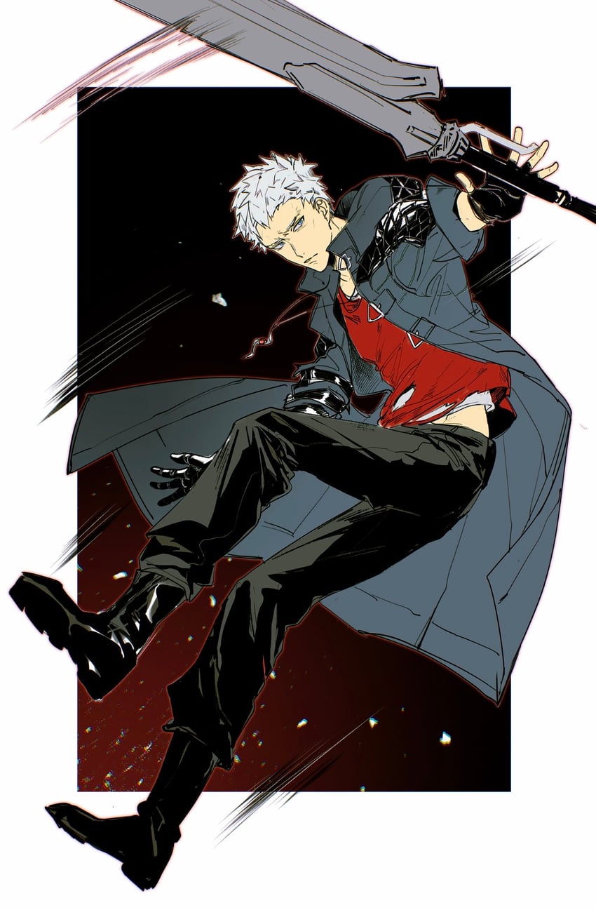 nero (devil may cry and 1 more) drawn by sanqie