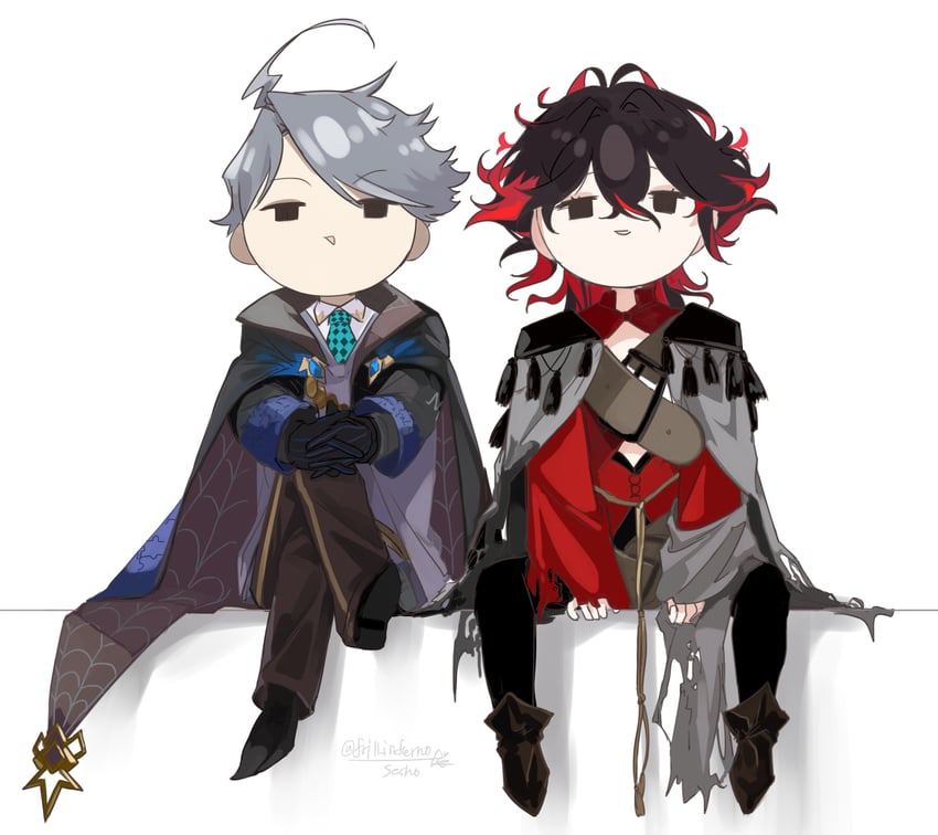 james moriarty and dante alighieri (fate and 1 more) drawn by frill_inferno
