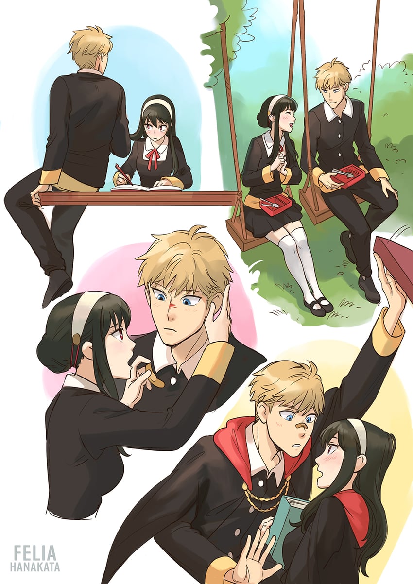 yor briar and twilight (spy x family) drawn by felia_hanakata