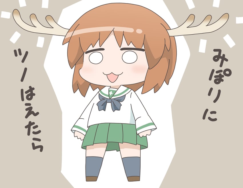 nishizumi miho and shikanoko noko (girls und panzer and 1 more) drawn by toujou_fumimaro