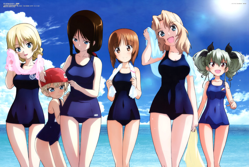 nishizumi miho, darjeeling, anchovy, kay, katyusha, and 1 more (girls und panzer and 1 more) drawn by sugimoto_isao